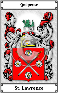 St. Lawrence Family Crest Download (JPG)  Book Plated - 150 DPI